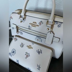 COPY - Coach Rowan Satchel with Dandelion Print with Matching Wallet
